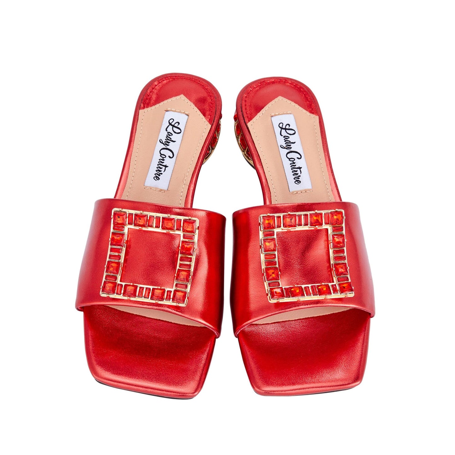 Lady Couture AMORE Metallic Jewel Slide