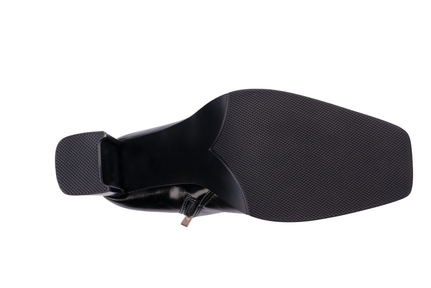 Ninety Union TEMPO Short Bootie With A Square Toe Gold Toe-Tip And Chunky Heel - ninetyunion