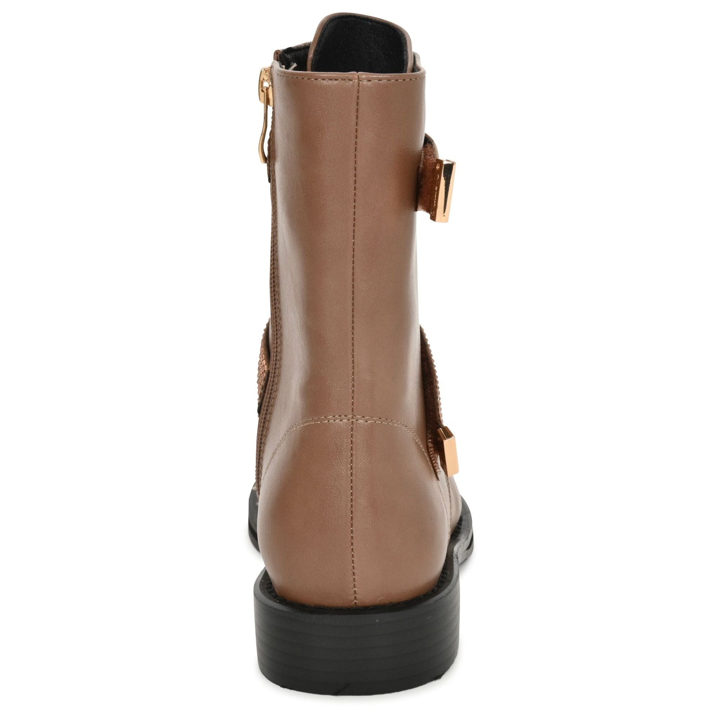 Ninety Union BUFFALO Combat Boot With Two Rhinestone Straps - ninetyunion