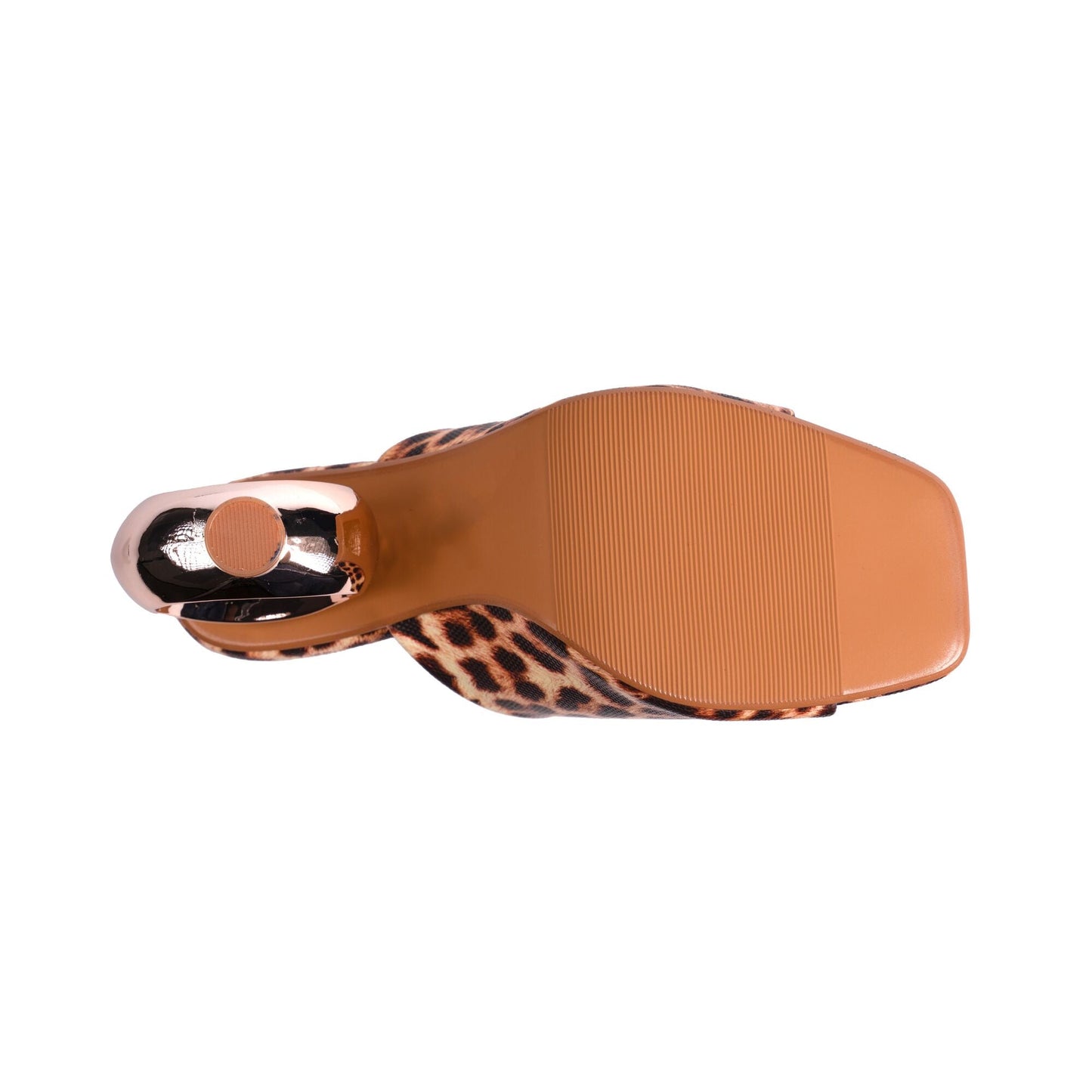 Ninety Union JLOO Open Toe Slide With Circular Metallic 3 Inch Round Heel - ninetyunion