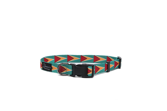 Guyana Flag Dog Collar & Leash