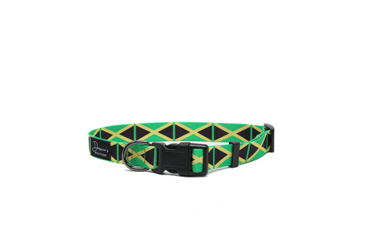 Jamaica Flag Dog Collar & Leash