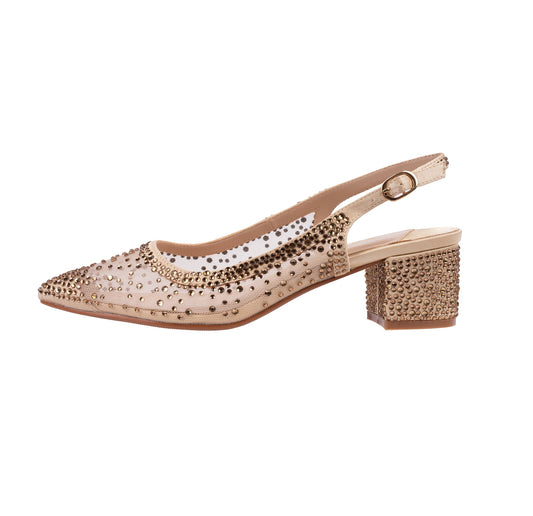 Lady Couture DEMI Rhinestone Mesh Slingback - ninetyunion