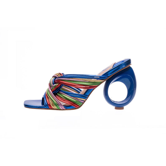 Ninety Union BRAZIL Multi Color Strapy Sandal On A Architectual Heel - ninetyunion