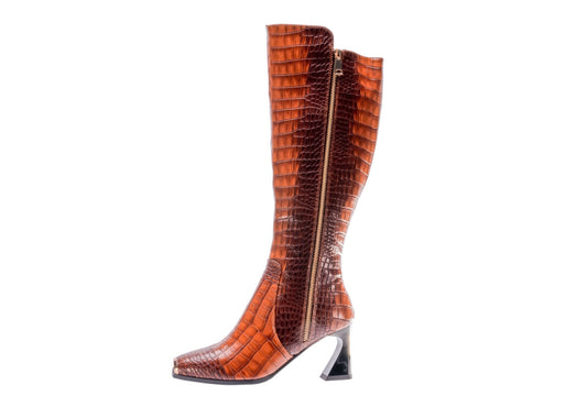 Ninety Union LONDON Tall Croco-Printed High Heel Boot - ninetyunion