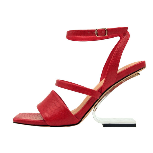 Ninety Union PRIVA Open Square Toe Snake Sandal - ninetyunion