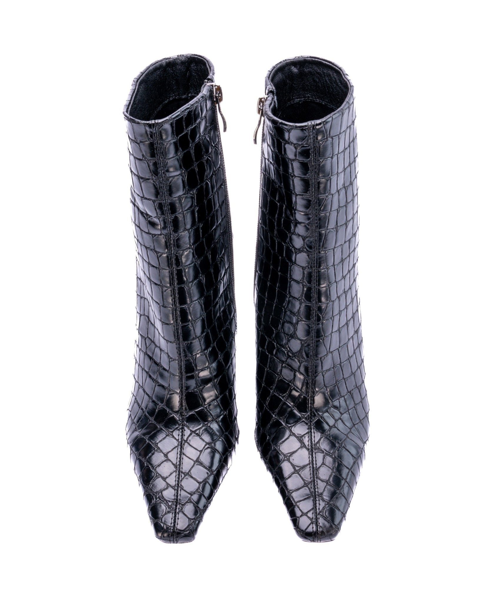 Ninety Union VIA Short Pointed Toe Croco Bootie - ninetyunion