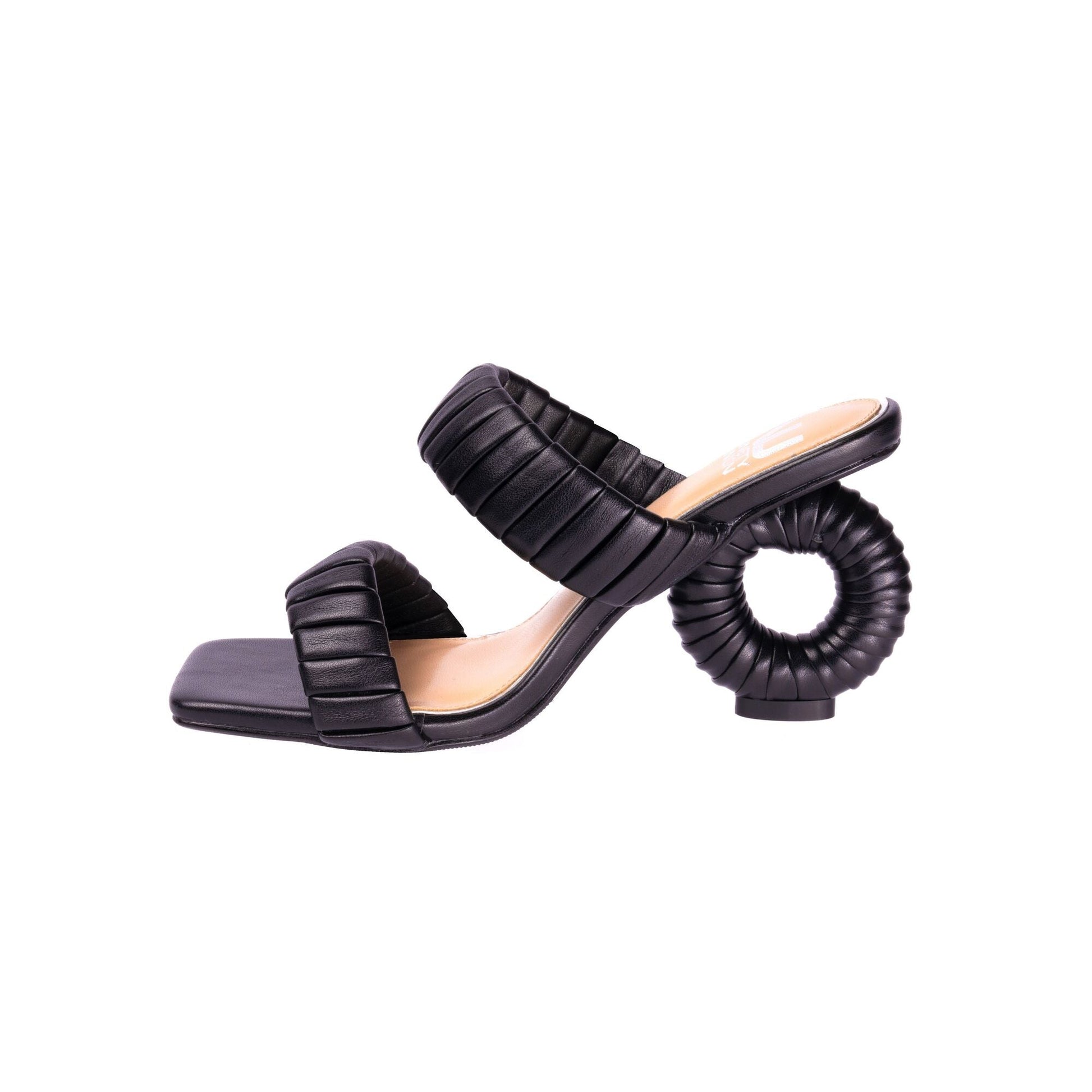 Ninety Union ASH Pleaded Straps Donut Heel Slide - ninetyunion