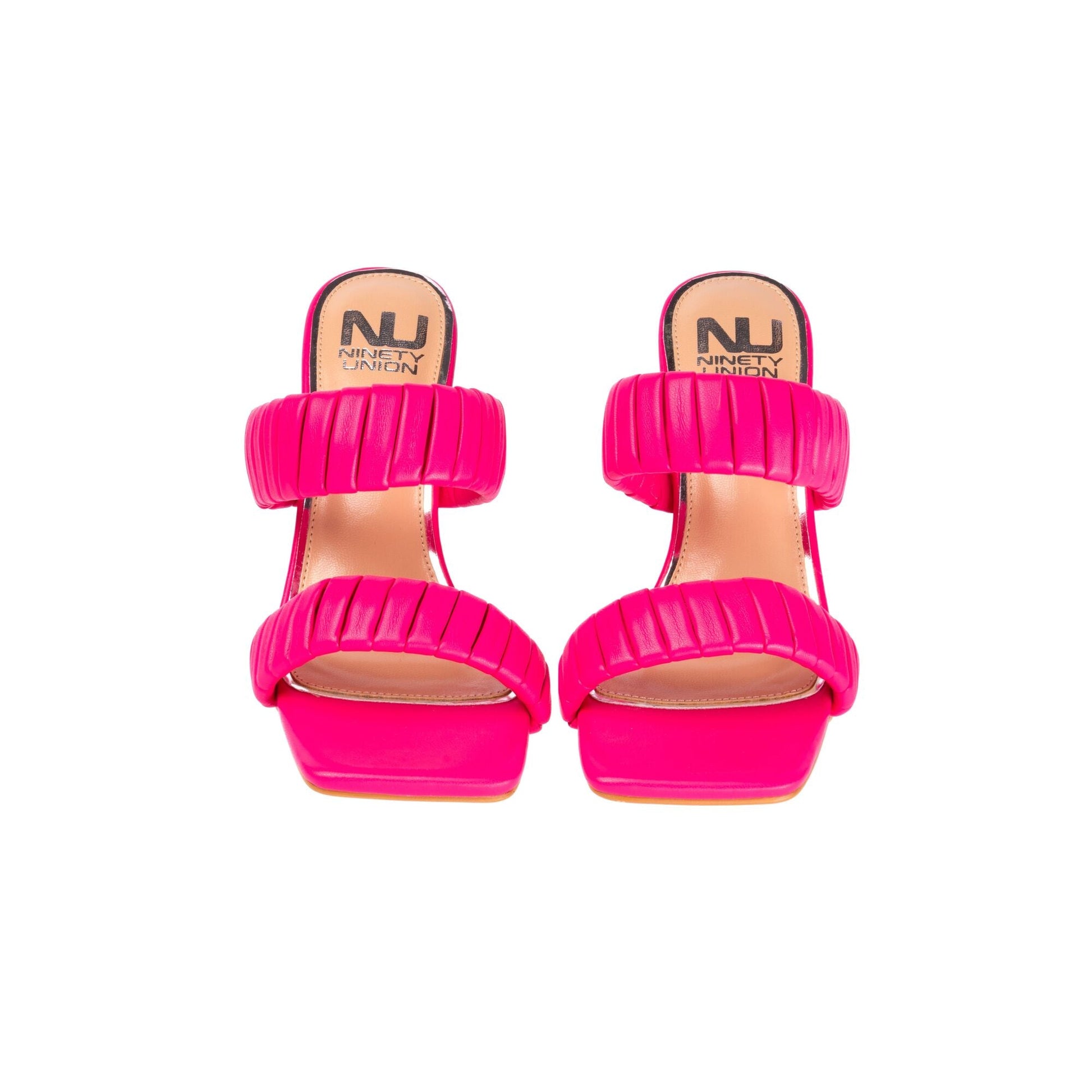 Ninety Union ASH Pleaded Straps Donut Heel Slide - ninetyunion