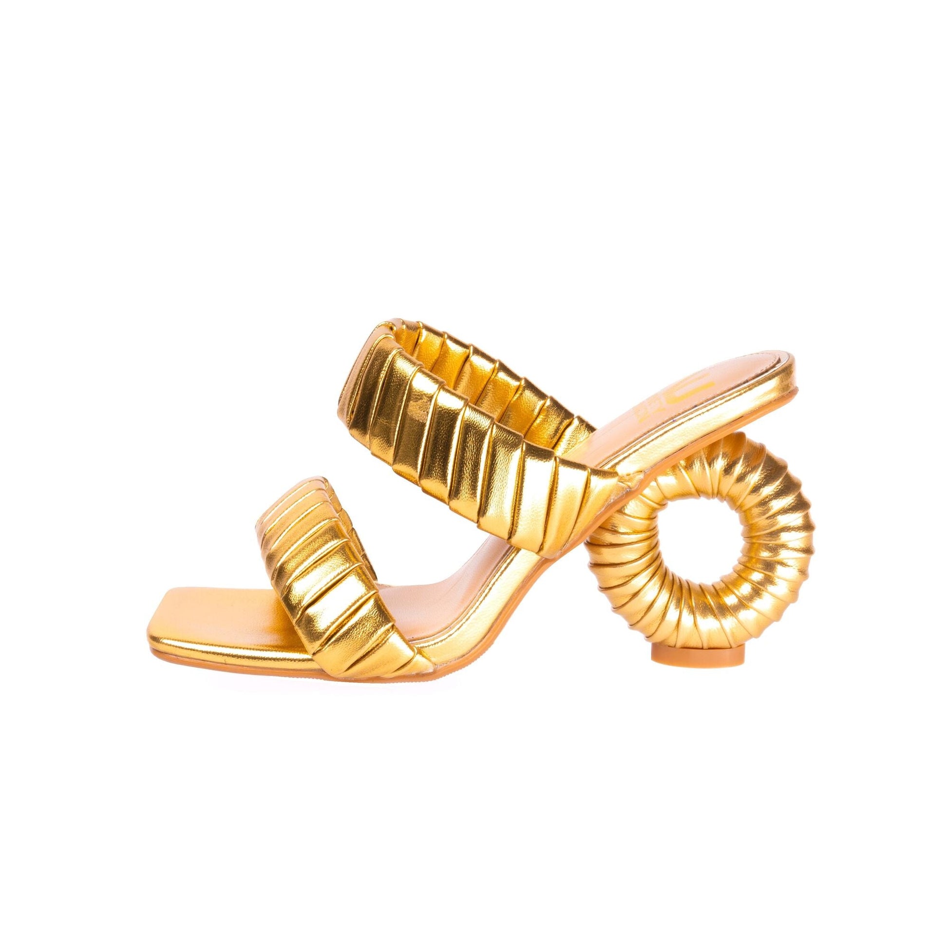 Ninety Union ASH Pleaded Straps Donut Heel Slide - ninetyunion