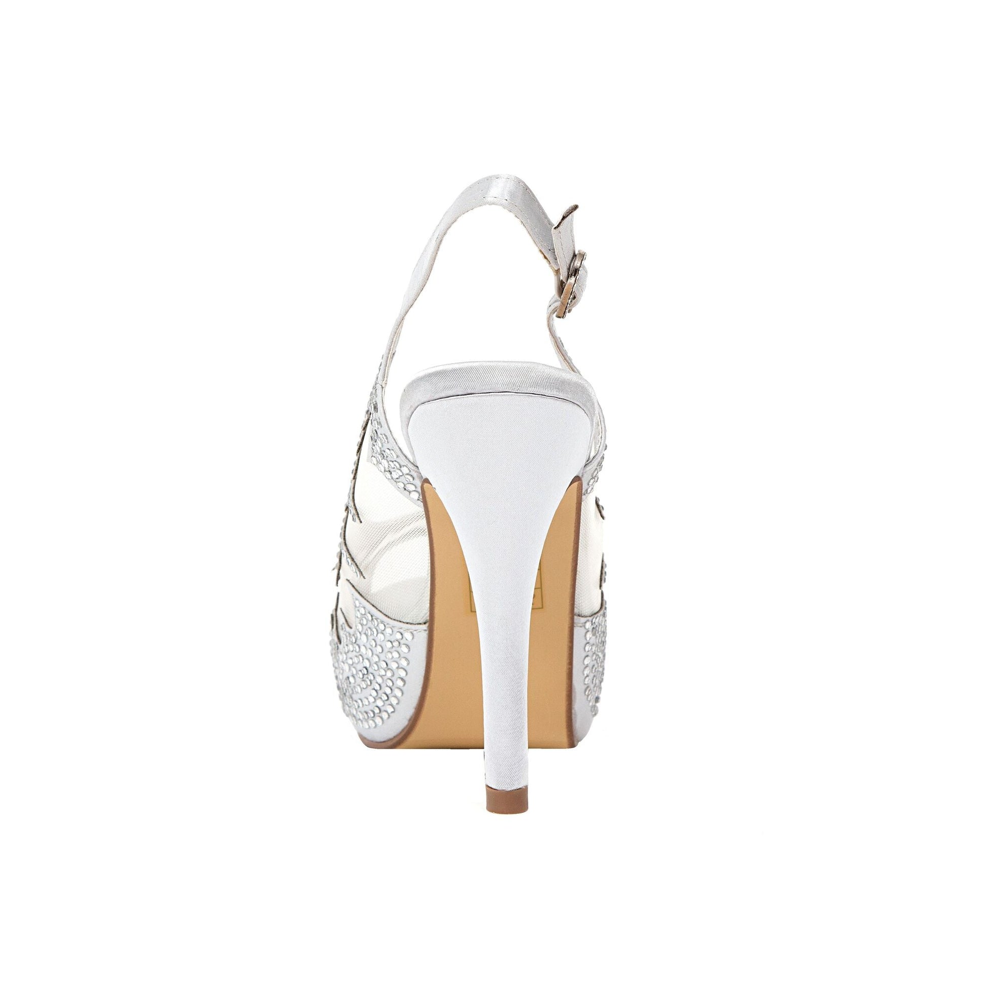 Lady Couture DREAM Mesh Slingback Platform With Stones - ninetyunion