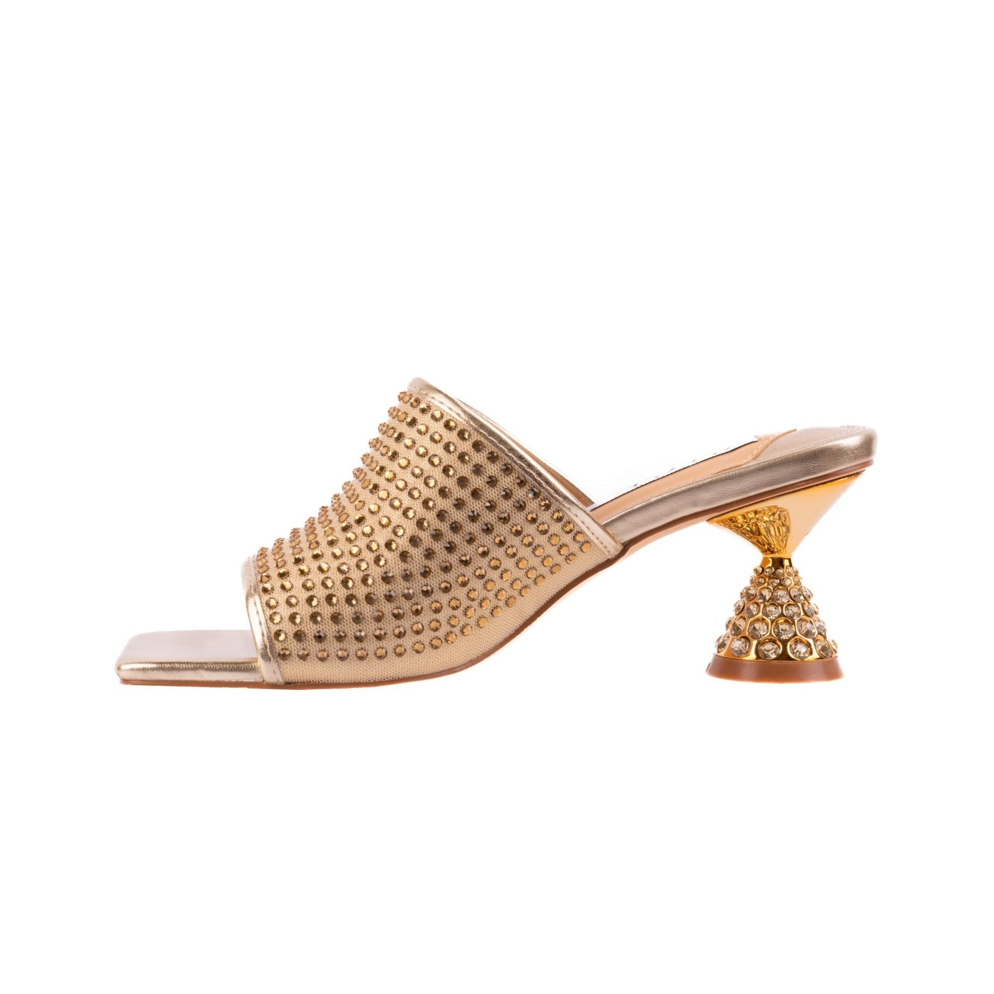 Lady Couture FIREBALL Jeweled Metallic Heel Slide - ninetyunion