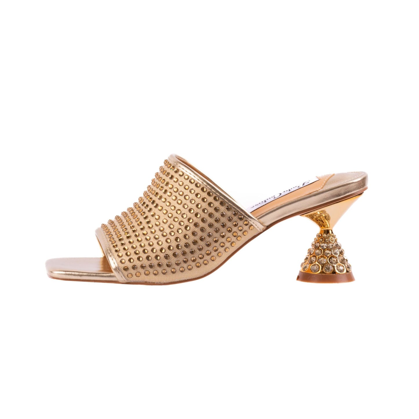 Lady Couture FIREBALL Jeweled Metallic Heel Slide - ninetyunion