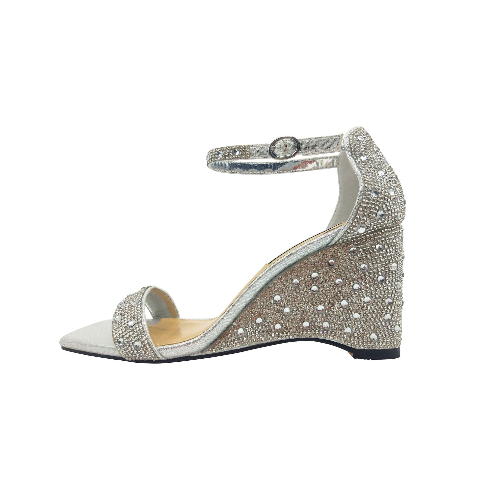 Lady Couture KLOE Rhinestone Wedge Heel Sandal - ninetyunion