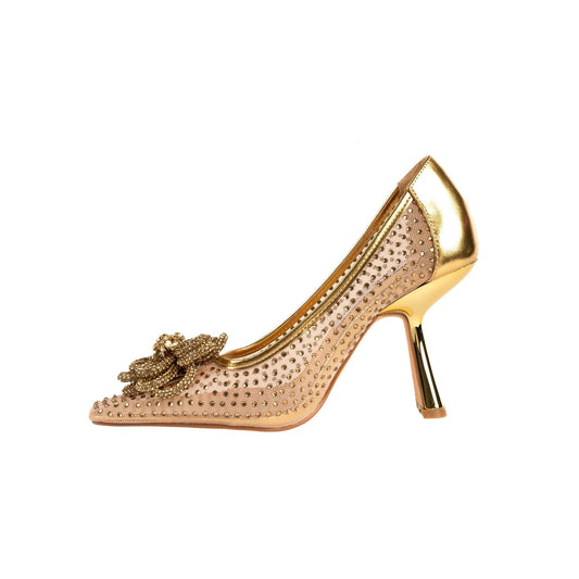 Lady Couture SWEET Rhinestone Ornament Mesh Pump - ninetyunion