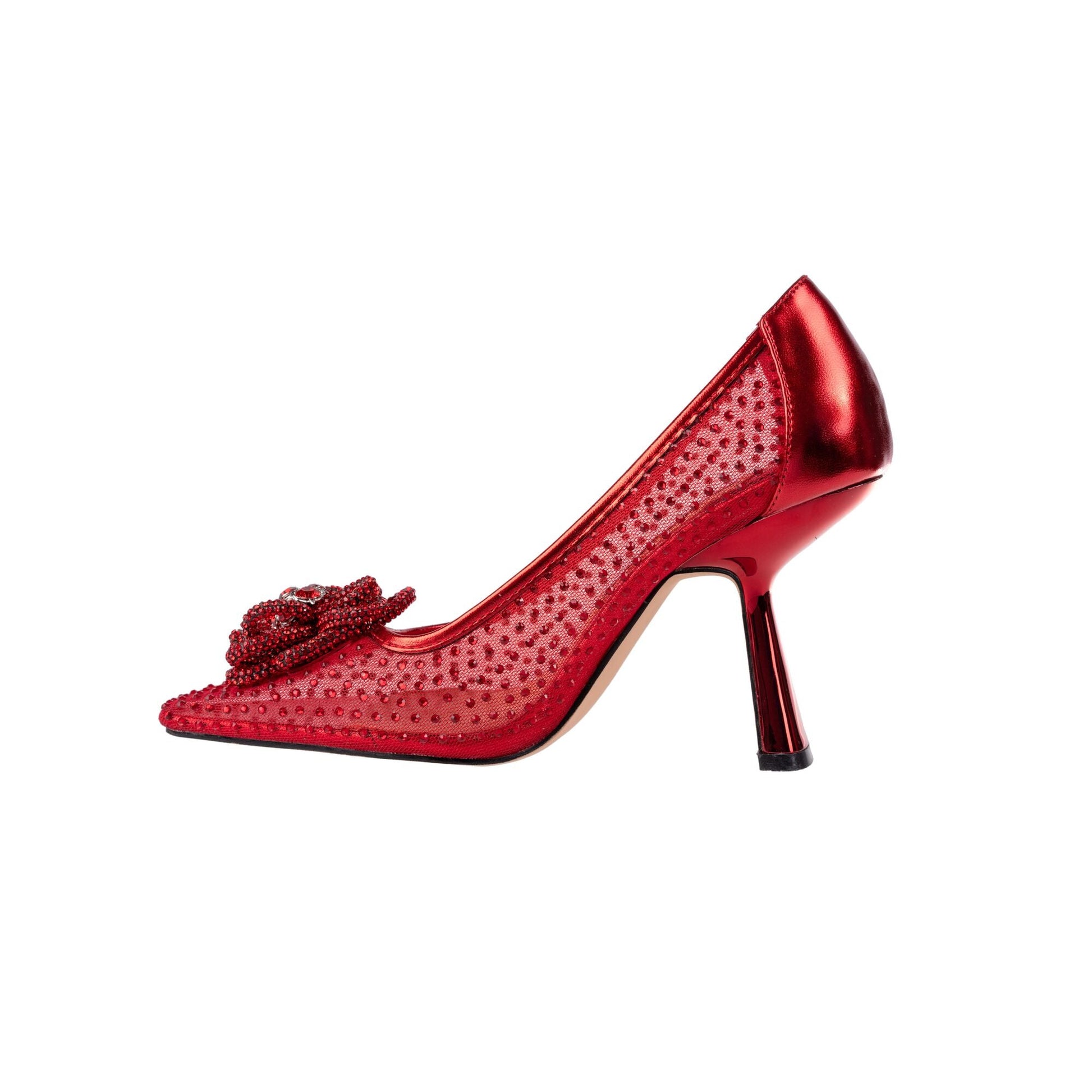 Lady Couture SWEET Rhinestone Ornament Mesh Pump - ninetyunion